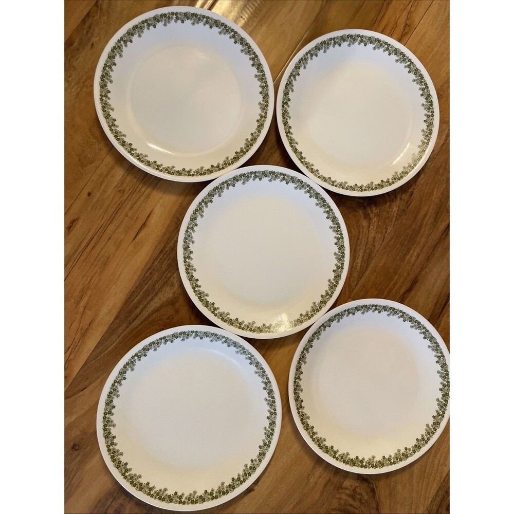 5 Vintage Corelle Spring Blossom Crazy Daisy 10.25" Dinner Plates